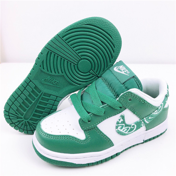 Youth Running Weapon SB Dunk Green/White Shoes 011